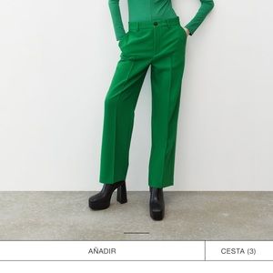 Zara Green pants size M Used once